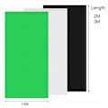 Pikkukuva 3 / 5: Vihreä Valkoinen Musta Screen Chromakey 1,6 m Leveä Tausta Valokuvausstudiolle Tausta Musta 1,6x3M