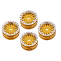 Pikkukuva 7 / 8: 4 kpl RC-auton pyörän napa Axial SCX24 AXI90081 AXI00001 AXI00002 1/24 RC-auton metalli napa lisävaruste Kulta