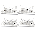 Miniatyrbild 5 av 8: 4 Set Metall Dekorativt Spänne Katt Klämma Stopper Läder Varor Bagage Jeans DIY TillbehörSilver B01-51-52059
