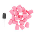 Pikkukuva 5 / 8: Nail Art Cap Kiillotus Set (16 x 25mm) Vaaleanpunainen