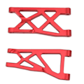 Miniatyrbilde 4 av 8: Front Rear Suspension Arm Set Aluminiumlegering Slitasjebestandig Sterk RC Swing Arm Set for ARRMA SENTON 1/10 Rød