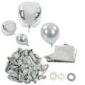 Miniatyrbillede 8 af 8: Ballong Garland Kit Smukke Naturlige Latex Materiale Holdbar Bred Anvendelse Fest Balloner til Fest Bryllup FerieSølv