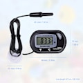 Miniatyrbillede 3 af 8: LCD Digital Akvarie Termometer med sugekop Fisketank Vand Terrarium Temperatur til fisk og krybdyr