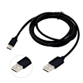 Miniatyrbild 2 av 8: USB C-kabel USB 2.0 PVC Snabbladdning Dataöverföring Typ C-kabel för mobiltelefoner surfplattor 2m Svart