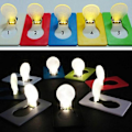 Miniatyrbillede 4 af 5: 12 stk LED Fingerlys Gløder i Mørket Festtilbehør Lys Op Ring Legetøj til Ferier Gul Farve