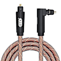 Miniatyrbild 2 av 5: 90 Graders Optisk Kabel 5.1 Digitalt Ljud SPDIF Fiber Optisk Audio Toslink Kabel 1M-B10