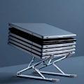 Miniatyrbillede 2 af 5: Laptop Stand til Skrivebord Rejse Foldbar Justerbar Laptop Riser Ventileret Computer Stand Universal Pasform