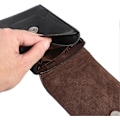 Miniatyrbild 5 av 5: Mobiltelefon Midjeväska Herr, Läder Mobiltelefon Bältesklämma Fodral, Vertikal PU Läder Telefon Midjeholster Universell Smartphone Bältesögla Fodral Kort H