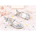 Miniatyrbild 3 av 5: Princess Glitter Butterfly High Heel Läder Skor för Flickor33 Silver