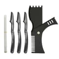 Partamuotoilutyökalusarja Trimming Grooming White Barber Pencil Black Beard Stencil Guide Template Kit