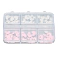 Miniatyrbillede 6 af 8: 3D Heart Negle Decoration Pink og White Flere størrelser Resin Manicure Negle Accessories
