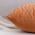 Miniatyrbilde 3 av 5: Luksuriøst fløyelsdekorputetrekk i oransje - 2 stk., 45x45cm - Perfekt for sofa eller soverom