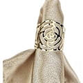 Miniatyrbilde 5 av 5: 2025 Nye Serviettringer, Serviettknapper, Serviettringholder, 12 Stykker Utkuttet Rose Design Metall Serviett Holder