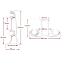 Miniatyrbilde 1 av 3: 1 stk Dobbel Gardinstang Brakett Vindu Hardware Ramme For Hjem Dekorasjon Profesjonell Design