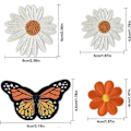 Miniatyrbillede 2 af 5: Blomsterbroderi Mærker Applikationer Påsyning Sommerfugl Dekorative Mærker Strygemærker Stofreparation Strygemærker Børn