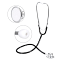 Miniatyrbilde 3 av 8: Multifunksjonelt stetoskop med dobbelt hode Estetoscopio Medical Health Care Tool Svart