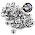 Miniatyrbillede 1 af 5: Crystal Sparkle - 50 stk. 25 mm klare Rhinestone knapper til sofa- og sengdekoration