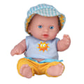 Miniatyrbillede 6 af 8: 8 tommer genfødt babydukke fuld krop vinyl naturtro baby pige dukker blød nyfødt baby dukker blå