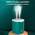 Miniatyrbilde 4 av 5: 2000ML USB Skrivebordsfukter med Dobbel Spray for Aromaterapi og Hudpleie Kjølig Tåke Luftrenser for Hjem og Kontor 1 Sprayport Hvit