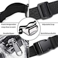 Miniatyrbillede 2 af 5: Klar Fanny Pack, Vandtæt Transparent Taljepose til Kvinder Mænd, Rejse, Sort