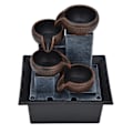 Pikkukuva 3 / 8: Pöytävesisuihkulähde keltaisella LED-valolla Feng Shui Relaxation Desktop Ornament Decoration EU Plug AC220-240V