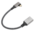 Miniatyrbillede 7 af 8: HD multimedie interfacekabel 4K 60Hz han til hun mikro til HD multimedie interface kabel til pc kamera projektor venstre 0,2 meter / 7,87 tommer
