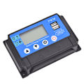 Miniatyrbilde 6 av 8: YCX-002 10-60A solcellepanelregulator ladekontroller PWM 12V/24V autofokussporing 50A