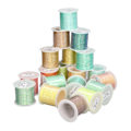 Miniatyrbillede 2 af 8: 20 stk. 6 trådede broderitråd håndvævet reb speciel symfoni grøn gul polyester symaskine tråd kit