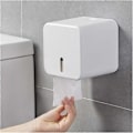 Miniatyrbillede 1 af 5: Hvid 2 stk. Toiletpapirholder, vægmonteret toiletpapirholder, papirdispensere og rulleholdere, vandtæt/støvtæt - til badeværelse/toilet
