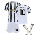 Pikkukuva 1 / 2: Mustavalkoinen kotijalkapallojersey set aikuisille ja lapsille 10#24 24