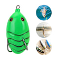 Miniatyrbillede 5 af 8: Kunstig naturtro fiske lokkemad silikone frø form bløde agn tackle tilbehør (grøn)