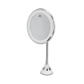 Miniatyrbillede 2 af 7: LED Makeup Spejl 10x Forstørrelse Justerbar Lysstyrke Tre Lys Farver Sugekop Design Makeup Spejl