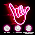 Miniatyrbild 3 av 5: 2025 Lämplig Finger Neon Skylt Lyckogest Neon Rosa Neonljus Skylt Handformade Neonlampor för Sovrum Bar