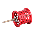 Miniatyrbillede 2 af 8: Rundlejerullespole i aluminium til PMAX3/BMAX3/SMAX3 kastehjul (rød)