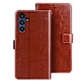 Miniatyrbillede 1 af 5: Til Samsung Galaxy A15 5G Etui Crazy Horse Tekstur Læder Wallet Cover-B6 Brun