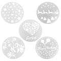 Miniatyrbillede 1 af 8: 5 STK Plastic Bageværktøj Kage Dekorationsværktøj Chokolade Spray Form