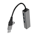 Pikkukuva 7 / 8: USB3.0-keskitin 5 Gbps Plug and Play 4 portin alumiiniseos USB C - RJ45 -sovitin Windowsille Linuxille OS X:lle hopea