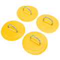 Miniatyrbillede 2 af 8: 4 stk. oppustelig båd D-ring pude patch PVC holdbar marine rustfrit stål fast spænde (gul)