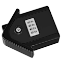 Miniatyrbild 4 av 8: Väggmonterad zinklegering Anti-stöld 4-siffrigt lösenord Nyckel förvaringsbox Kit för hem fabrik kontor (Svart )