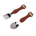 Pikkukuva 7 / 8: Baby Fork Cute Cartoon Shaped Spoon PP Handle Stainless Steel Tableware for Children Feeding Training Bear