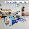 Miniatyrbild 4 av 5: Katt Tunnel och Kub-paket - Interaktiv Vikbar Kattunnel och Vikbar Kub Lekplats för Katter, Kaniner, Hundar, Illrar för Dold Jaktlek