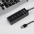 Miniatyrbild 6 av 8: 4-portars USB3.0 HUB Laddningsdockningsstation 5 Gbps Charging Hub Adapter för telefon/surfplatta/PC/Windows