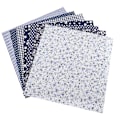 Miniatyrbillede 1 af 8: 7 stk 50*50 cm Bomuldsstof DIY Assorted Squares Pre Cut Sengesæt Quarters Bundle (blå)
