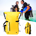 Miniatyrbilde 5 av 8: 30L Vanntett Dykkerbag Snorkling Ryggsekk Utstyr for Svømming Elvetracing Drifting Tørr Våt Separasjongul