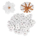 Miniatyrbillede 8 af 8: 100 stk. broderiklæbestof mønster blomme strygemærker DIY rygsæk tøj tilbehør