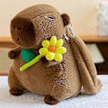 Miniatyrbillede 5 af 5: Plys taske rygsæk formet som capybara, plys rygsæk A
