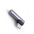 Pikkukuva 3 / 8: Type-C - 3,5 mm:n sovitin, suorakulmainen, kirkas ääni, viiveetön AUX-kuulokeliitäntä, sovitin puhelimeen ja tablettiin