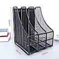 Miniatyrbilde 1 av 5: 1 stk. Metallnett Skrivebordsorganisator, Plassbesparende Dokumentorganisator, Metallhyller (Svart)