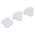 Miniatyrbillede 5 af 8: 4 stk. Makeup Puff Svamp Holder Etui Forskellig Form Transparent Bærbar Vandtæt Puff Beskyttende Beholder