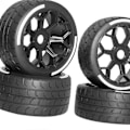 Pikkukuva 3 / 5: 4 kpl 1/7 RC-auton renkaat, modifikaatio, DIY-navat, pyörät, kuorma-auto, tela-alusta